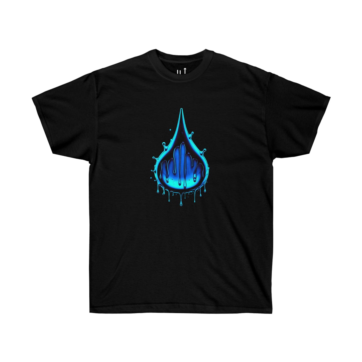 Blue water drop shirt (neon)